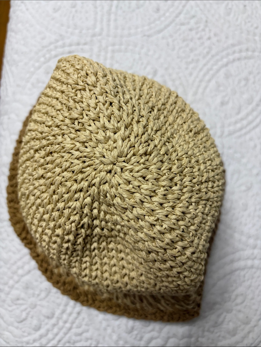 NWT Eugenia Kim Straw Bucket Hat Two Tone Tan One Size - Picture 4 of 8